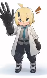 a character that is wearing a coat and a tie