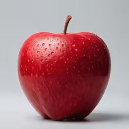 an apple with lots of drops on the side