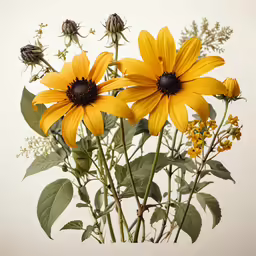 a close up shot of yellow flowers in a vase