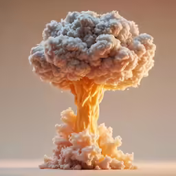 a yellow, white and brown cloud of cotton on a grey background