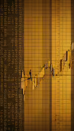 a line graph is shown as a person stands beside it,the wall is yellow and orange in color