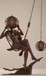 the art of balancing between sculpture and light fixture
