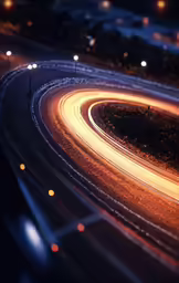 an overhead view of an intersection with many lights