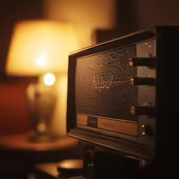 the radio is plugged in with some lighting on