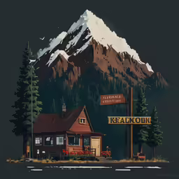 a small home with the word keebrouin on the side