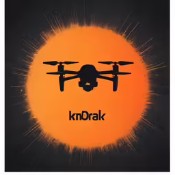 a black and orange image of a jet flying in front of the sky