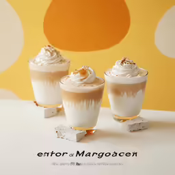 a poster that is showing the three beverages