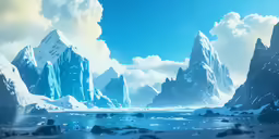 a couple of mountains sitting next to a lake