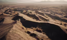 the landscape is covered in dirt mountains and mountains