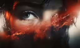 an artistic photo of a woman with her eyes wide open