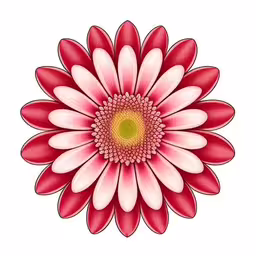 a pink flower with green centers in the center,a flower with white petals on a pink background
