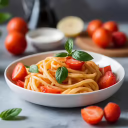 a close up of pasta in a bowl