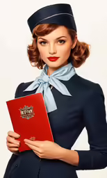 an image of a woman holding a red folder