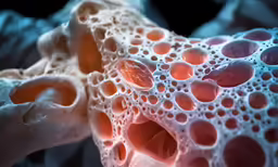 a close up of the inside of an object
