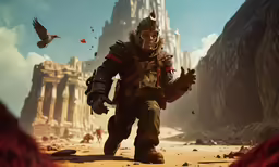 a man standing on a desert looking toward the sky