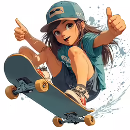 a person jumping in the air on a skateboard