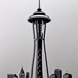 a very tall tower in the middle of a city