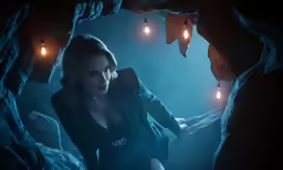 the vampire - like character is in an underground cave