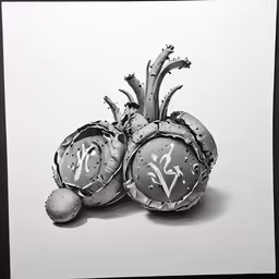 a picture of two apples that are next to each other