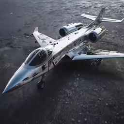 a jet airplane flying on top of an ocean