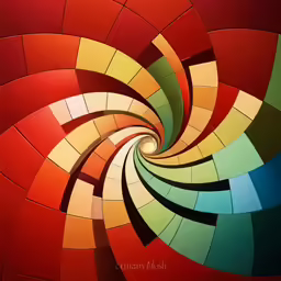 an image of a colorful swirl in red and yellow