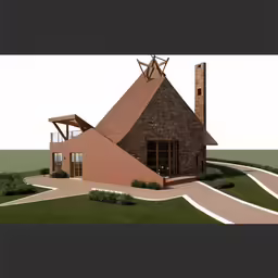a very nice design of a small brick building