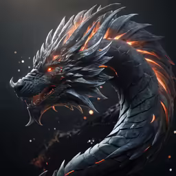 an animated image of a dragon