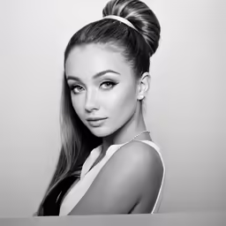 a beautiful young woman posing for a picture