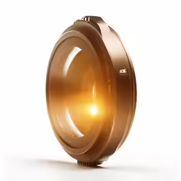 the lens is shown with its light on