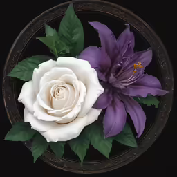 there is an image of two flowers that appear to be bloom