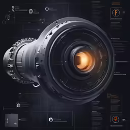 a diagram of a camera lens with the light in