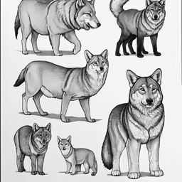 some kind of drawings of some animals