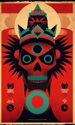 the poster of a skeleton wearing a crown