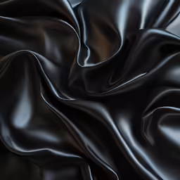 black satin, a fabric with a large, thin pattern