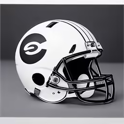 an image of a football helmet with the number 9 on it