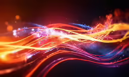 bright lines with sparkles on them create a beautiful display