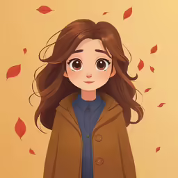 a woman with brown hair is looking into the distance