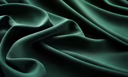 the back of green fabric with a very long, smooth wave