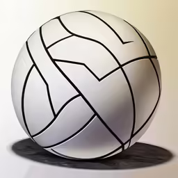 a volleyball is being played on the ground