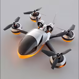 a large white and black plane sitting on top of a table