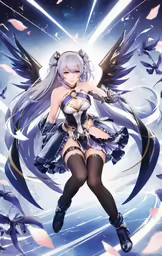 a person is in the air with wings and wings