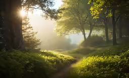 an image of a forest trail in the woods