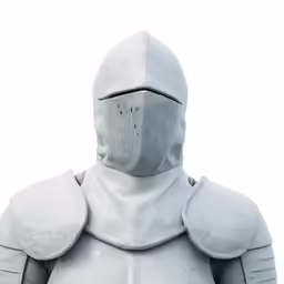 a white person wearing armor and a helmet