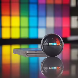 colorful color mixing in a multicolored color palette