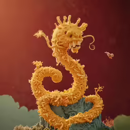 a weird looking sculpture made of sponge