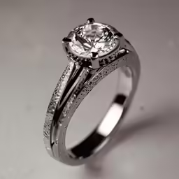 close up of an engagement ring, featuring the top stone