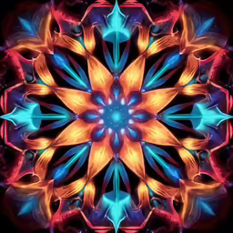a brightly colored abstract design is featured in this picture