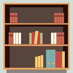 some books are sitting in the center of a book shelf,a book shelf with books in two layers
