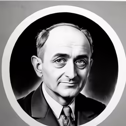 a portrait of an older man with a mustache