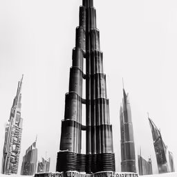 a tall building made of many smaller buildings